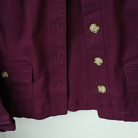 Appleseed's Wine Cotton/Spandex Classic Jacket PS - Picture 4 of 7